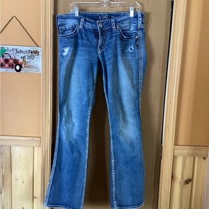 Silver Suki Flap jeans size W32/L32